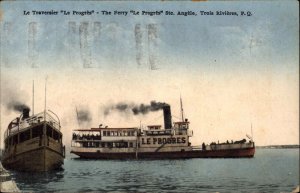 Trois Rivieres Quebec PQ Le Traversier Ferry Steamer Vintage Postcard