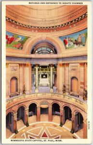 Rotunda And Entrance To Senate Chamber State Capitol St. Paul Minnesota Postcard