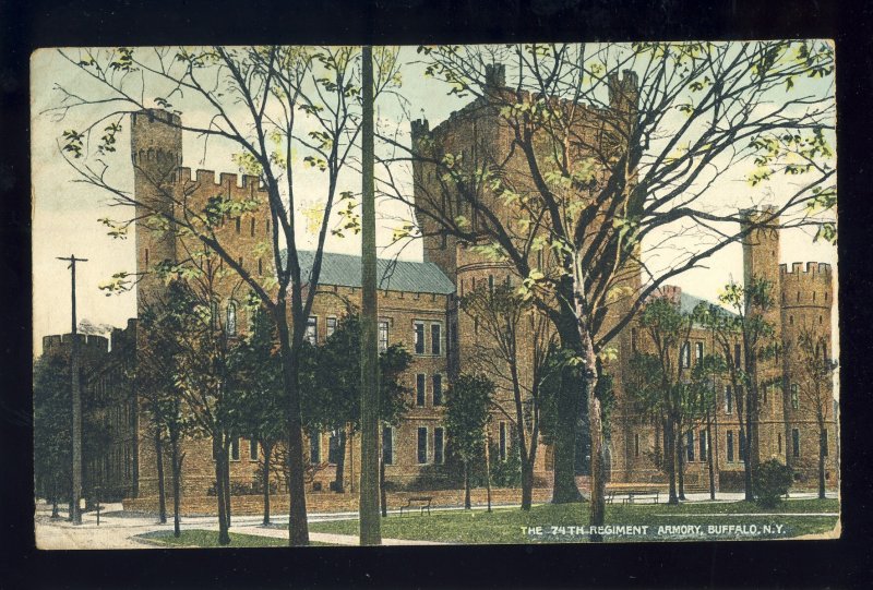 Buffalo, New York/NY Postcard, The 74th Regiment Armory, 1907!
