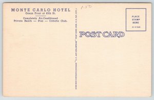 Miami Beach Florida~Monte Carlo Hotel Pool~Guy & Gal @ Diving Board~1940s