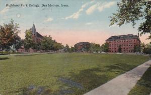 Iowa Des Moines Highland Park College 1917 Curteich