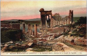 Tunisia Roman Ruins Dougga Thugga Vintage Postcard C156