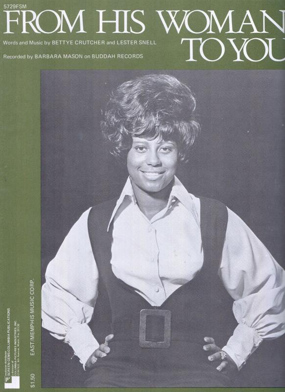 Barbara Mason From His Woman To You Soul Sheet Music