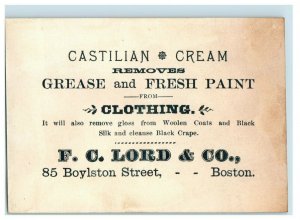 1880's Owl Owls F.C. Lord Castilian Cream Paint Remover Set Of 3 Trade Cards P96