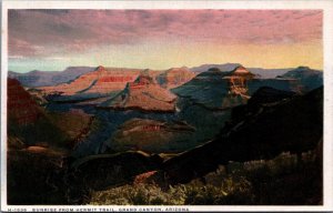 Sunrise From Hermit Trail Grand Canyon Arizona Vintage Postcard C217