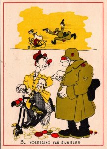 World War 2 Anti Nazi Hitler Comic Caricature WW2 Vordering Van Rijwielen BS20