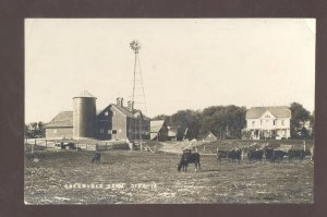 RPPC DIKE IOWA FARMING ADVERTISING GREENVOLD FARM VINTAGE REAL PHOTO POSTCARD