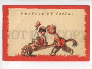 3033802 KRAMPUS. Young Devils. Vintage Colorful PC