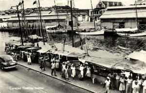 curacao, N.A., WILLEMSTAD, Floating Market, La Bonanza RPPC Postcard