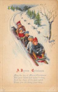 Christmas Post Card Antique Xmas Postcard Postal used unknown