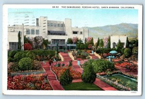 Santa Barbara California Postcard Samarkand Persian Hotel c1931 Vintage Antique