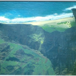 c1970s Kauai, HI Hawaii Na Pali Coastline Birds Eye Fine Glossy Chrome PC A331