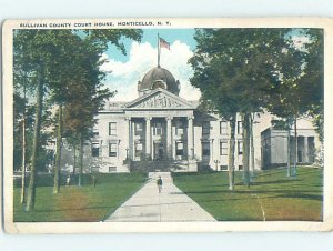 W-border COURTHOUSE SCENE Monticello In Catskills - Near Liberty NY AF0100