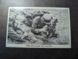 Mint Germany Military Postcard Infantry Soldiers with Small Artillery Cannon