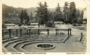 RPPC Postcard California Camp Radford Pow Wow San Bernardino  Bungalow 23-6591