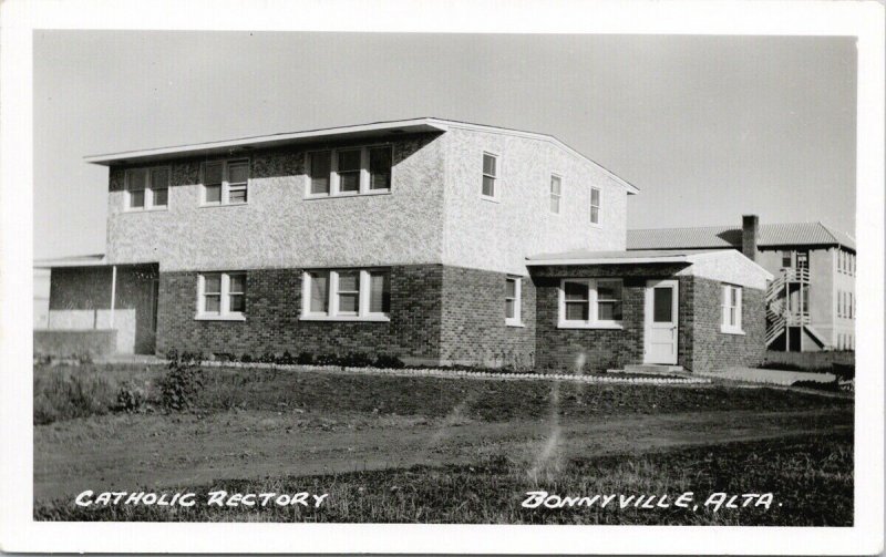 Bonnyville Alberta Catholic Rectory AB Alta Real Photo Postcard G93