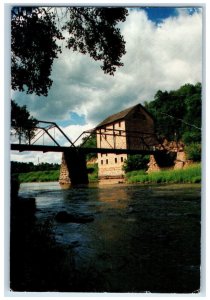 1989 Bridge River View Motor Hill Elkader Iowa IA Vintage Posted Postcard