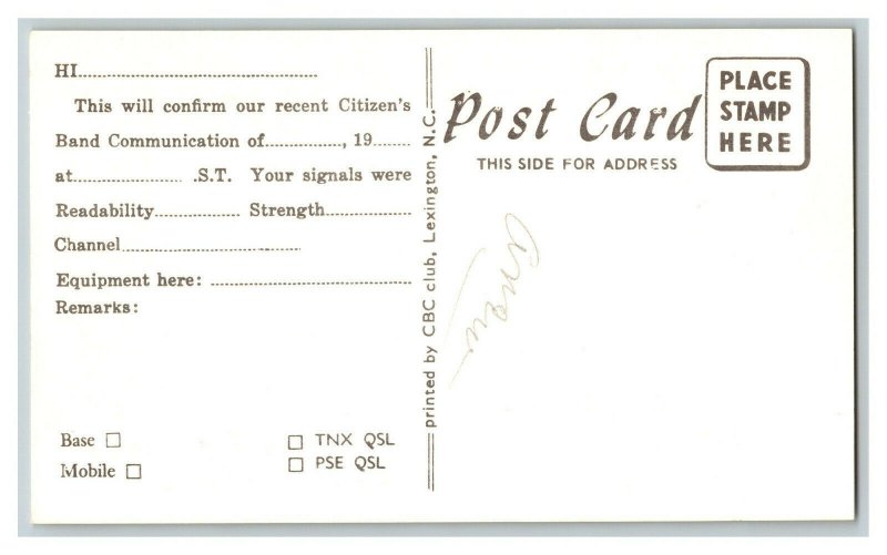 QSL Radio Card From Los Angeles Calif. California KMX-8072 
