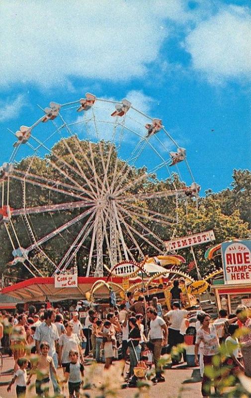 Holyoke MA Mountain Park Tempest Ferris Wheel Postcard