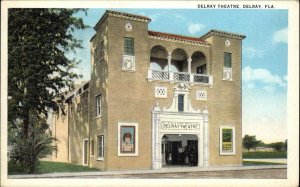 Delray FL Movie Theatre c1920 Postcard