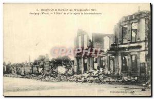 Old Postcard Revigny The City Hotel After The Bombing Army