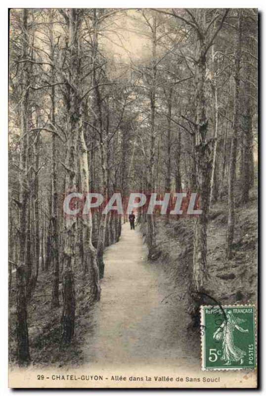 Old Postcard Chatel Guyon Allee in the Vallee de Sans Souci