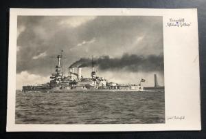 Mint Germany Real Picture Postcard RPPC Holstein Cruiser BattleShip WW2