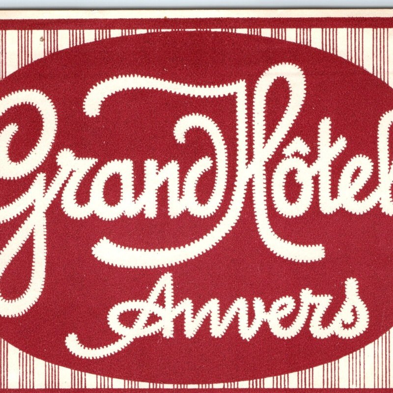 c1930s Anvers, Belgium Luggage Label Grand Hotel Decal Antwerp Decal 2C