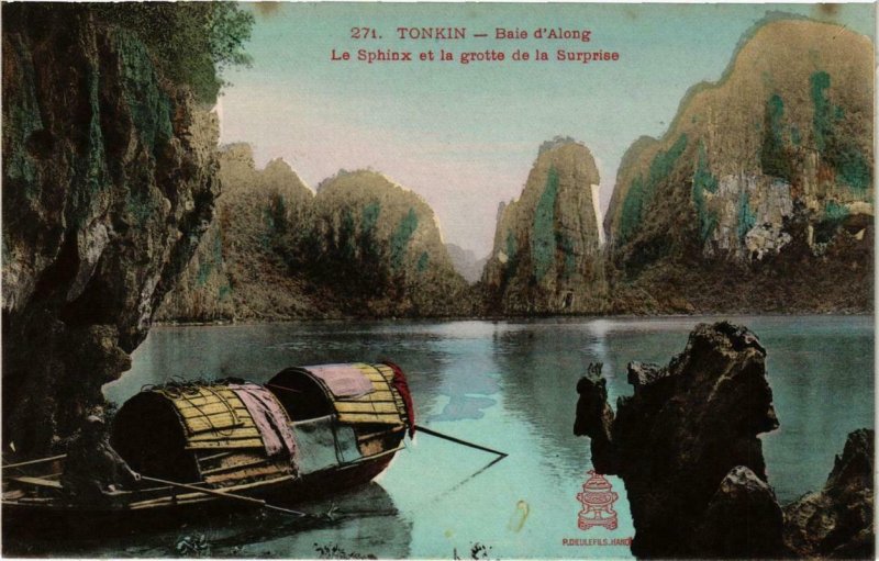 CPA AK Tonkin Le Sphinx et la grotte de la Surprise VIETNAM-Indochine (714406)