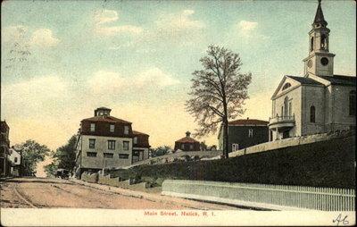 Natick RI Main Street c1910 Old Postcard