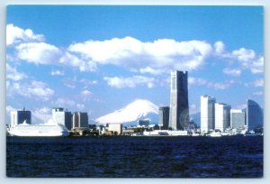 Port of Yokohama Mt. Fuji and Minato Mirai 21 Area JAPAN 4x6 Postcard