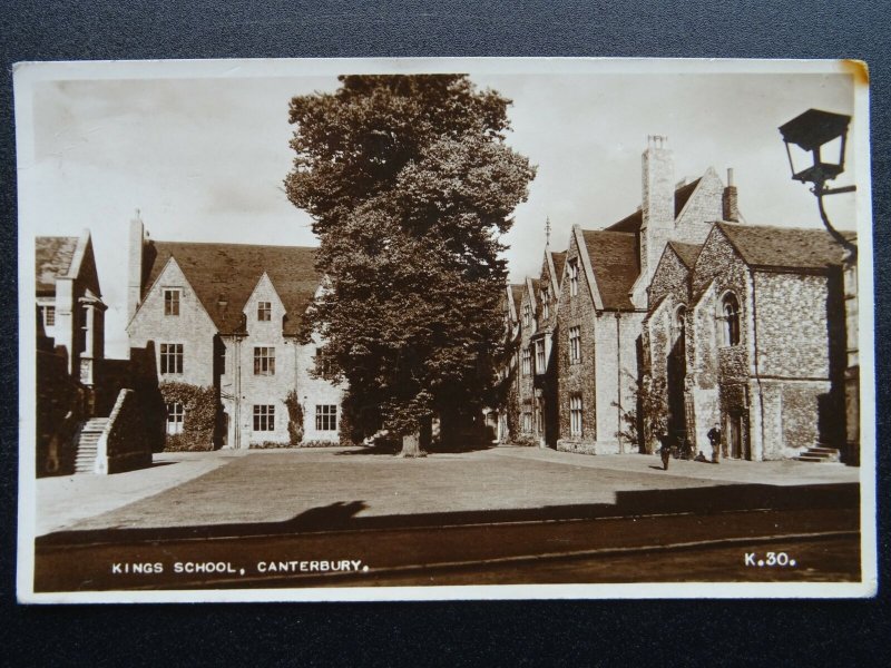 Kent CANTERBURY Kings School c1950s RP Postcard by Valentine