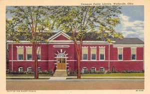 Carnegie Public Library Wellsville, Ohio OH Postcard