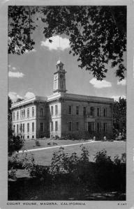 Madera California Court House Street View Antique Postcard K32668