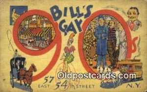 Linen, Bill's Gay Nineties Restaurant, New York City, NYC USA 1946 crease lef...