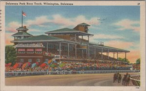 Postcard Delaware Park Race Track Wilmington Delaware DE