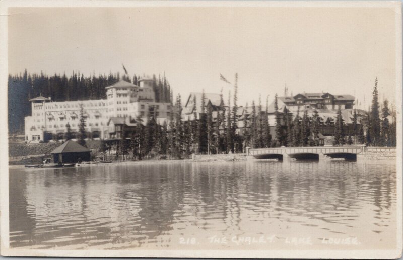 Byron Harmon #218 The Chalet Lake Louise Alberta Unused Real Photo Postcard G86 