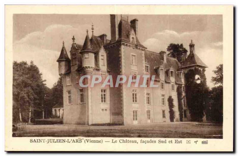 Saint Julien on & # 39ars Old Postcard The Facaces south and east castle
