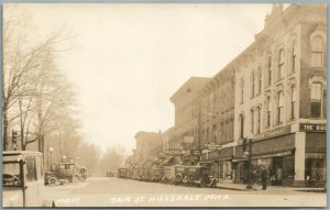 HILLSIDE MI MAIN STREET ANTIQUE REAL PHOTO POSTCARD RPPC