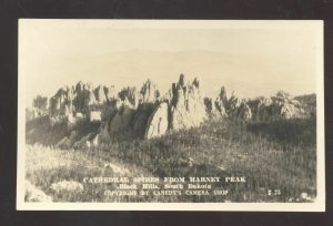 RPPC BLACK HILLS SOUTH DAKOTA SD CATHEDRAL SPIRES REAL PHOTO POSTCARD SD