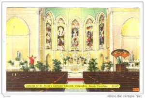 Interior of St. Peter's Catholic Church, Columbia, South Carolina,30-40s