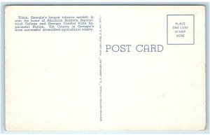 TIFTON, GA Georgia  ~ JUNIOR HIGH SCHOOL  c1940s Linen Tift County Postcard