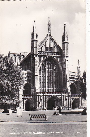 Winchester Cathedral West front England Real Photo