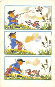 B70818 Hunting chasse Russian Caricature Russia