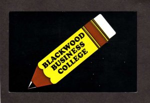 OK Blackwood Business College Oklahoma City Postcard Crayon