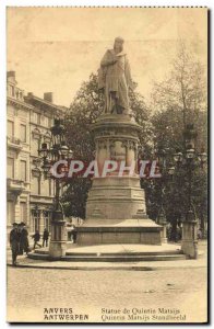 Old Postcard Antwerp Statue Quintin Matsijs