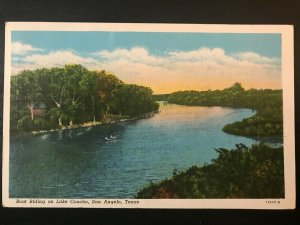 Vintage Postcard 1944 Boating on Lake Concho San Angelo Texas (TX)