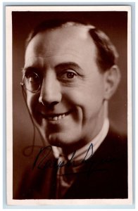 Ralph Lynn Postcard RPPC Photo Actor Signed Autograph Studio Portrait Vintage