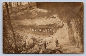 J87/ Beallsville Ohio RPPC Postcard c1910 Raven Rocks Cave Woodsfield 1072