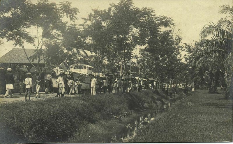 indonesia, BORNEO PONTIANAK, Kalimantan, Procession with Boat 1913 RPPC Postcard